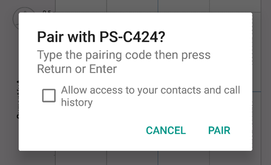 PSTouch Bluetooth pairing
