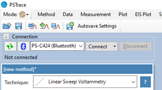 PSTrace Bluetooth connection