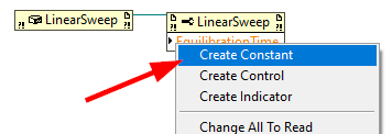 Create constant in context menu