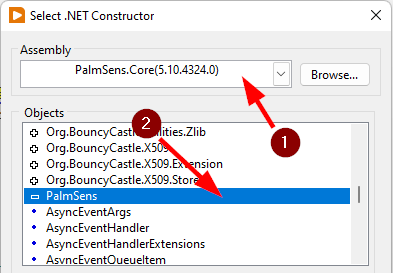 Select .NET constructor