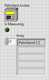 The front panel showing the discovered instruments