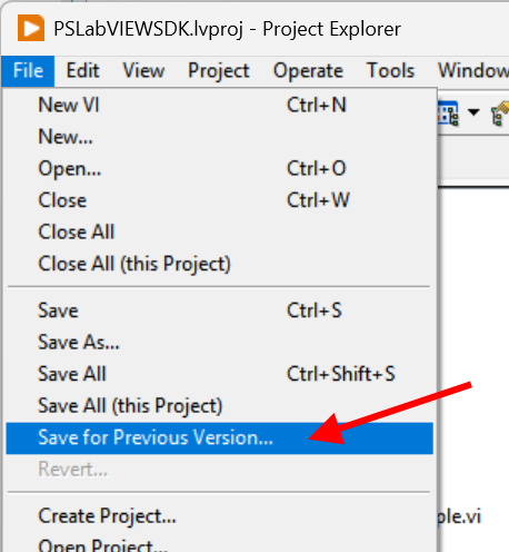 Save for previous version