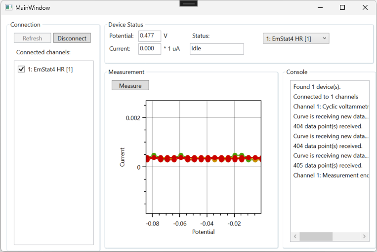 Screenshot of Multichannel Example