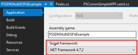 select target framework